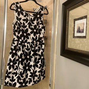 Black and white floral dress